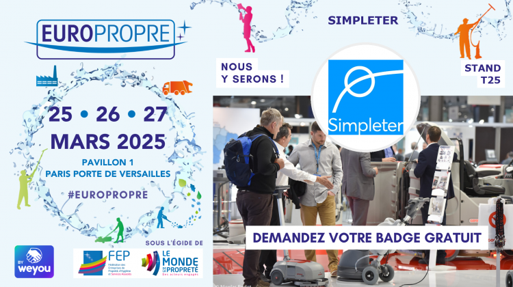 Simpleter welcomes you  at Europropre - stand T25