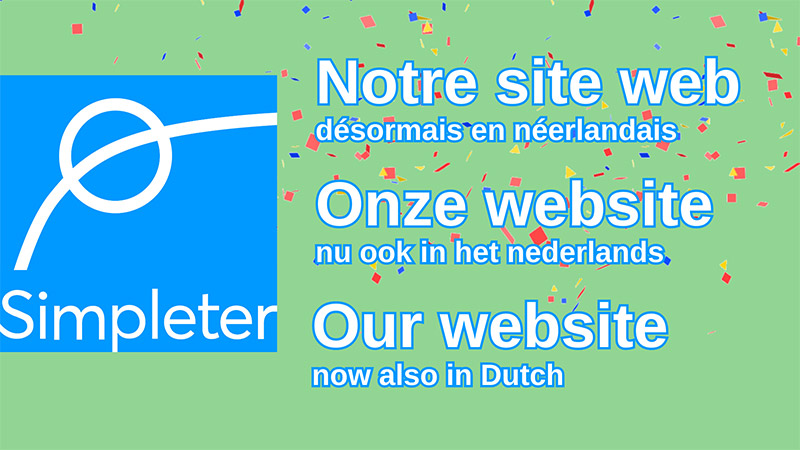 Simpleter news: website now in Dutch